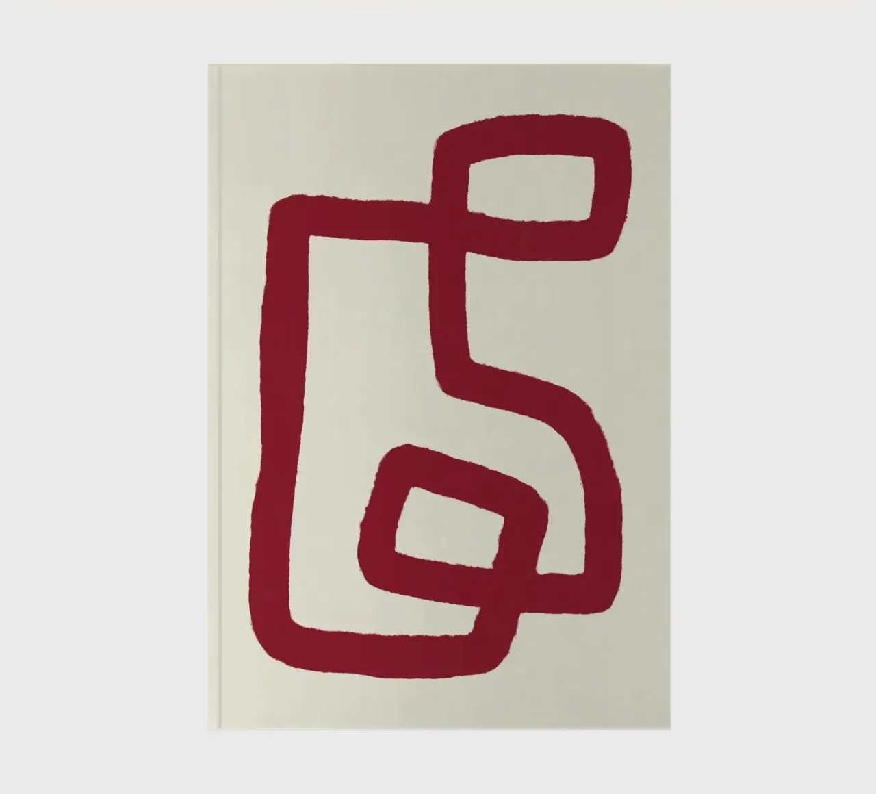 Abstract Red Line Design notebook by Life of Pie