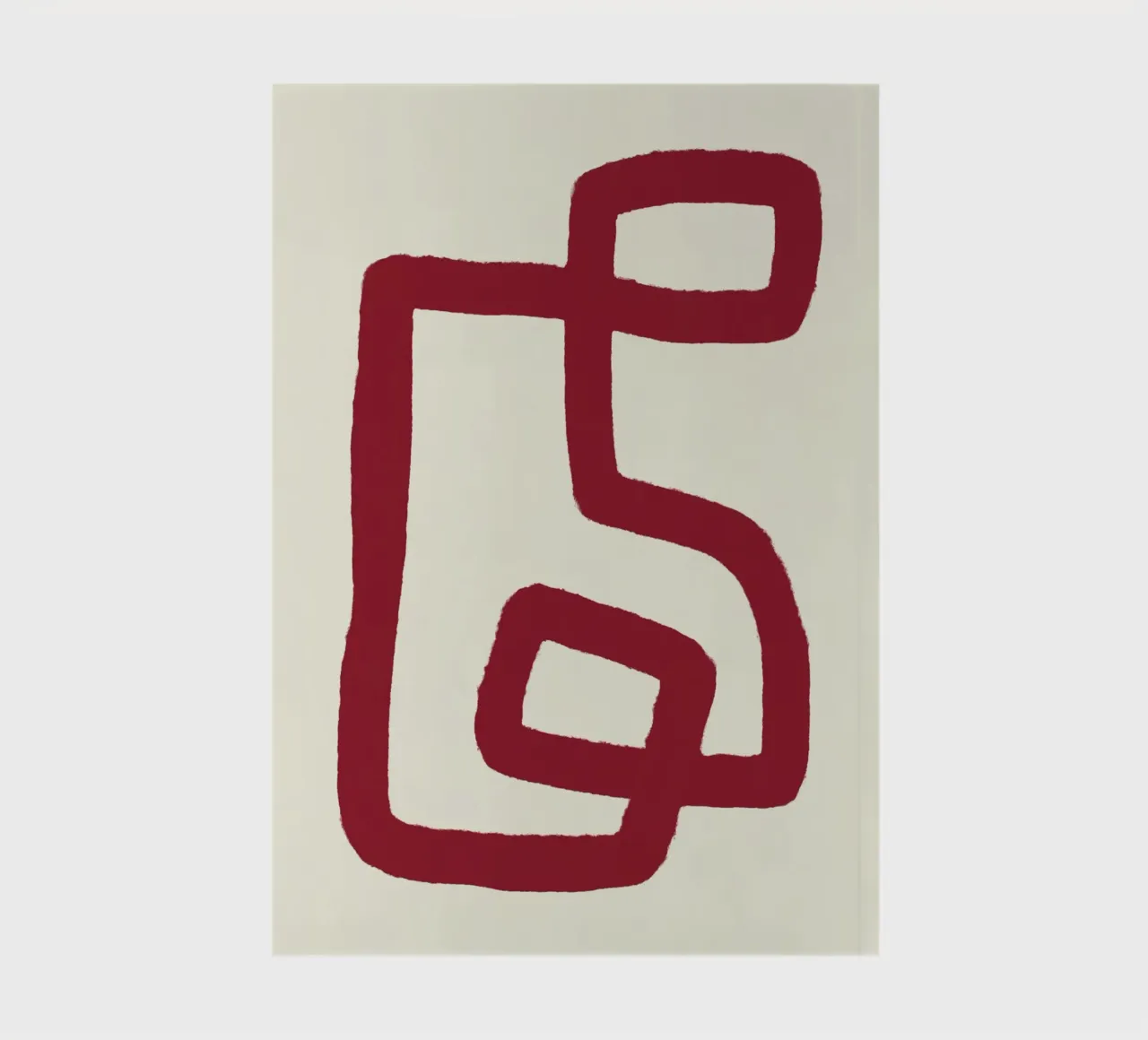 Abstrakte rote Linie Design Notizbuch von Life of Pie