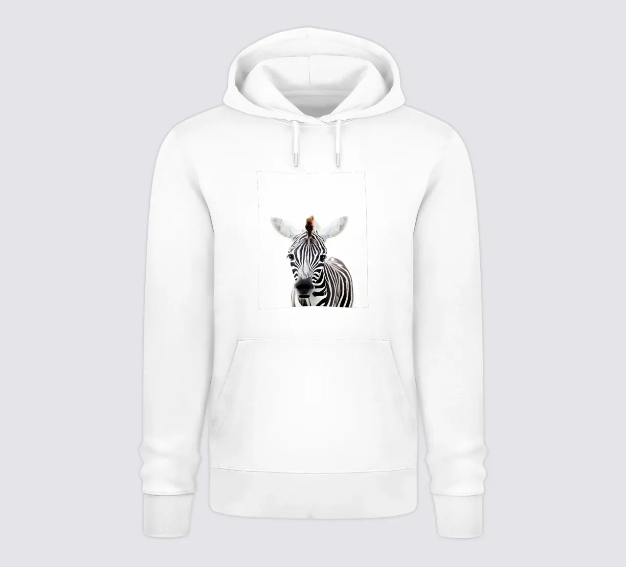 Ritratto di zebra felpa con cappuccio da Pixel Boy
