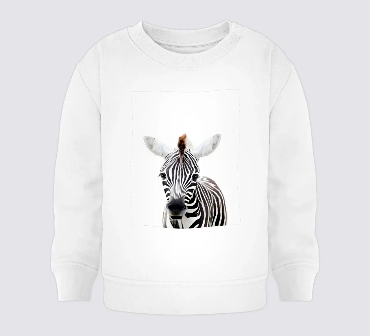 Ritratto di zebra felpa neonato da Pixel Boy