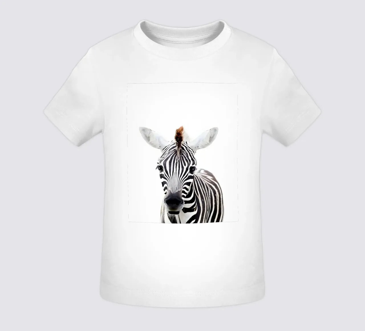 Ritratto di zebra maglietta neonato da Pixel Boy