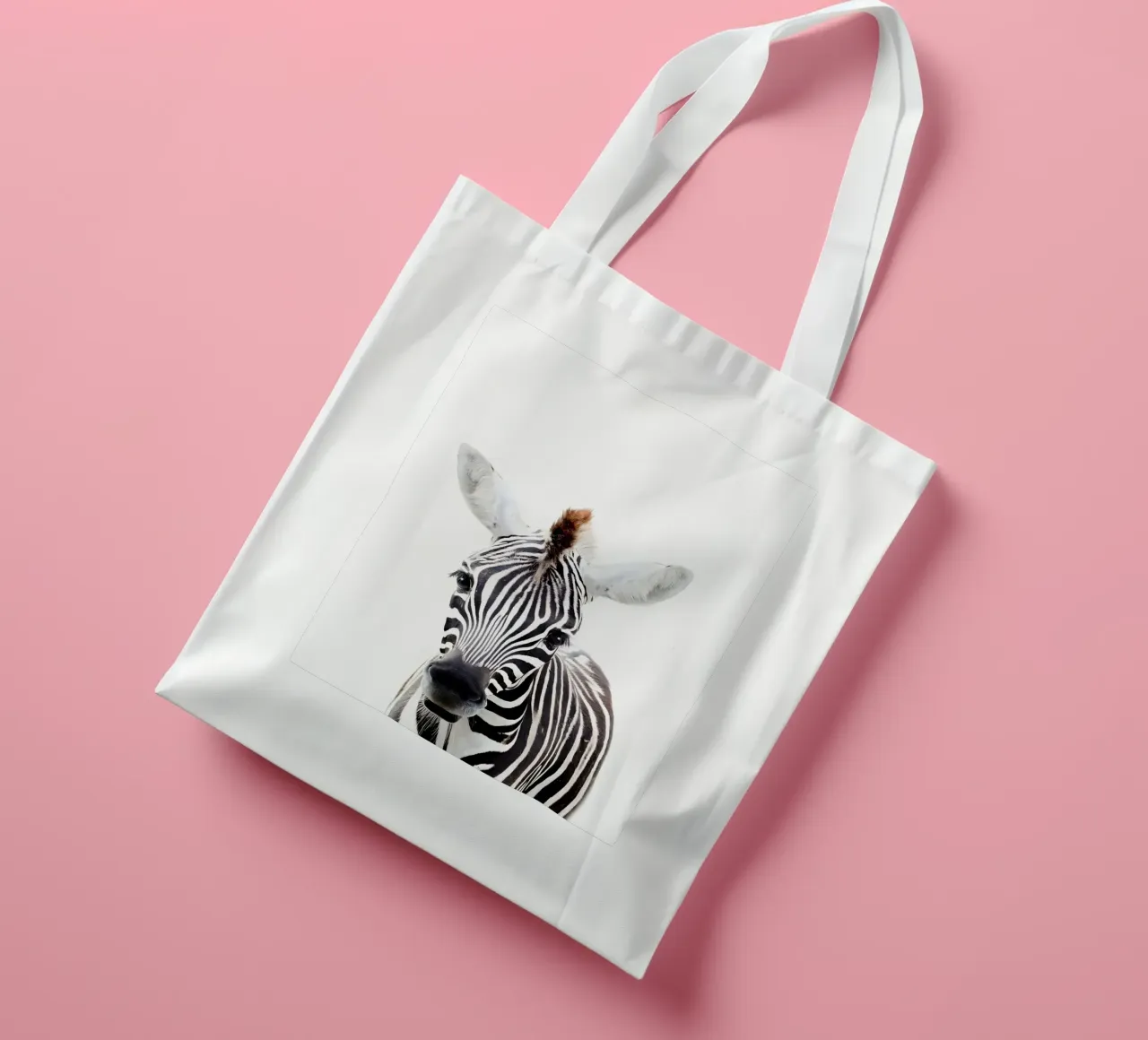 Ritratto di zebra borsa in juta da Pixel Boy