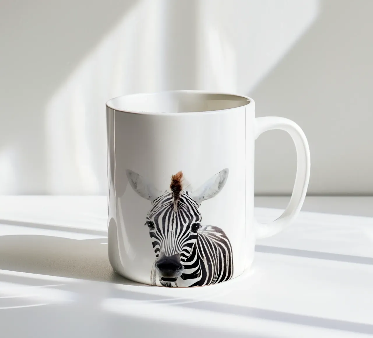 Ritratto di zebra tazza in ceramica da Pixel Boy