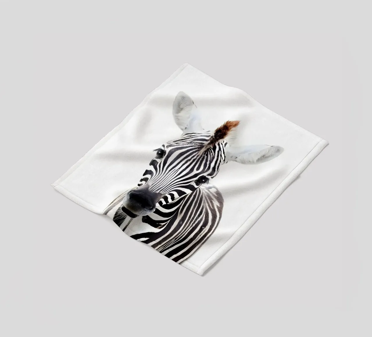 Ritratto di zebra coperta in pile da Pixel Boy
