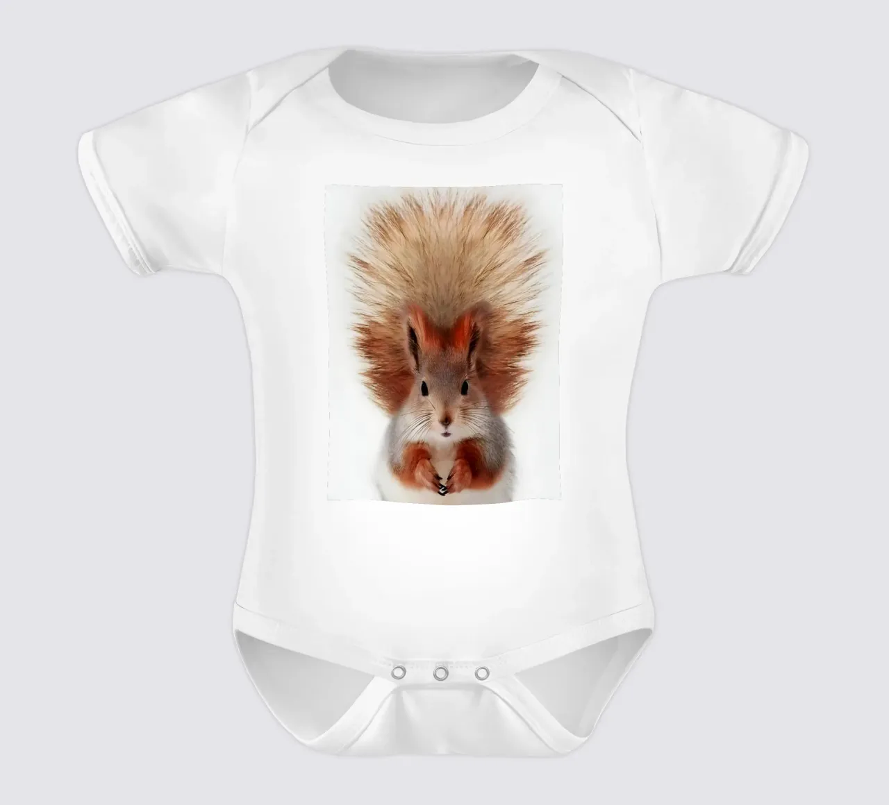 Coda soffice body neonato maniche corte da Pixel Boy