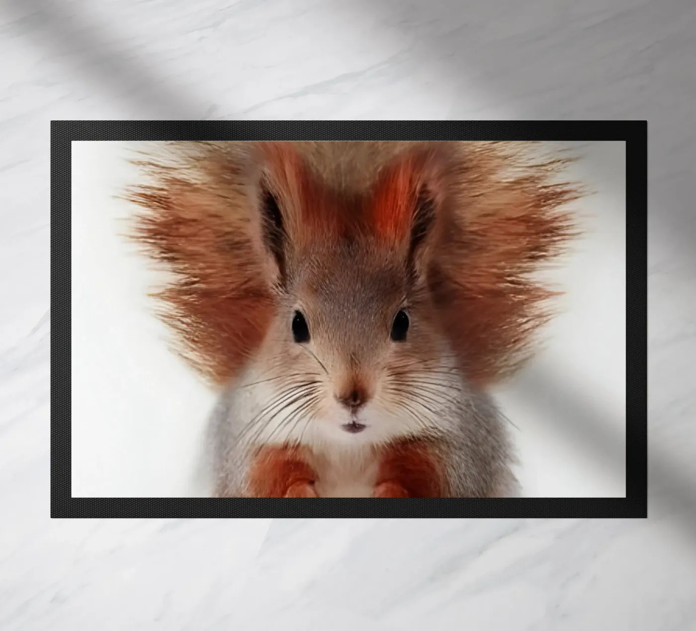 Fluffy Tail doormat by Pixel Boy