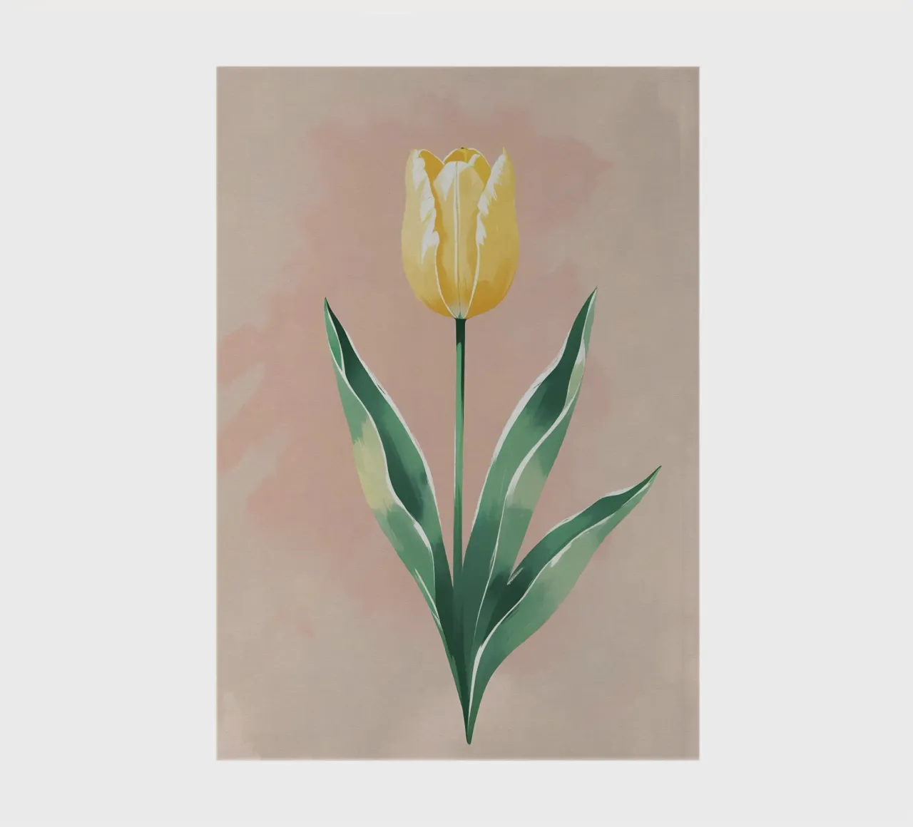 Tulipe jaune en fleurs - Peinture aquarelle douce de printemps carnet de notes de Bloom And Brush