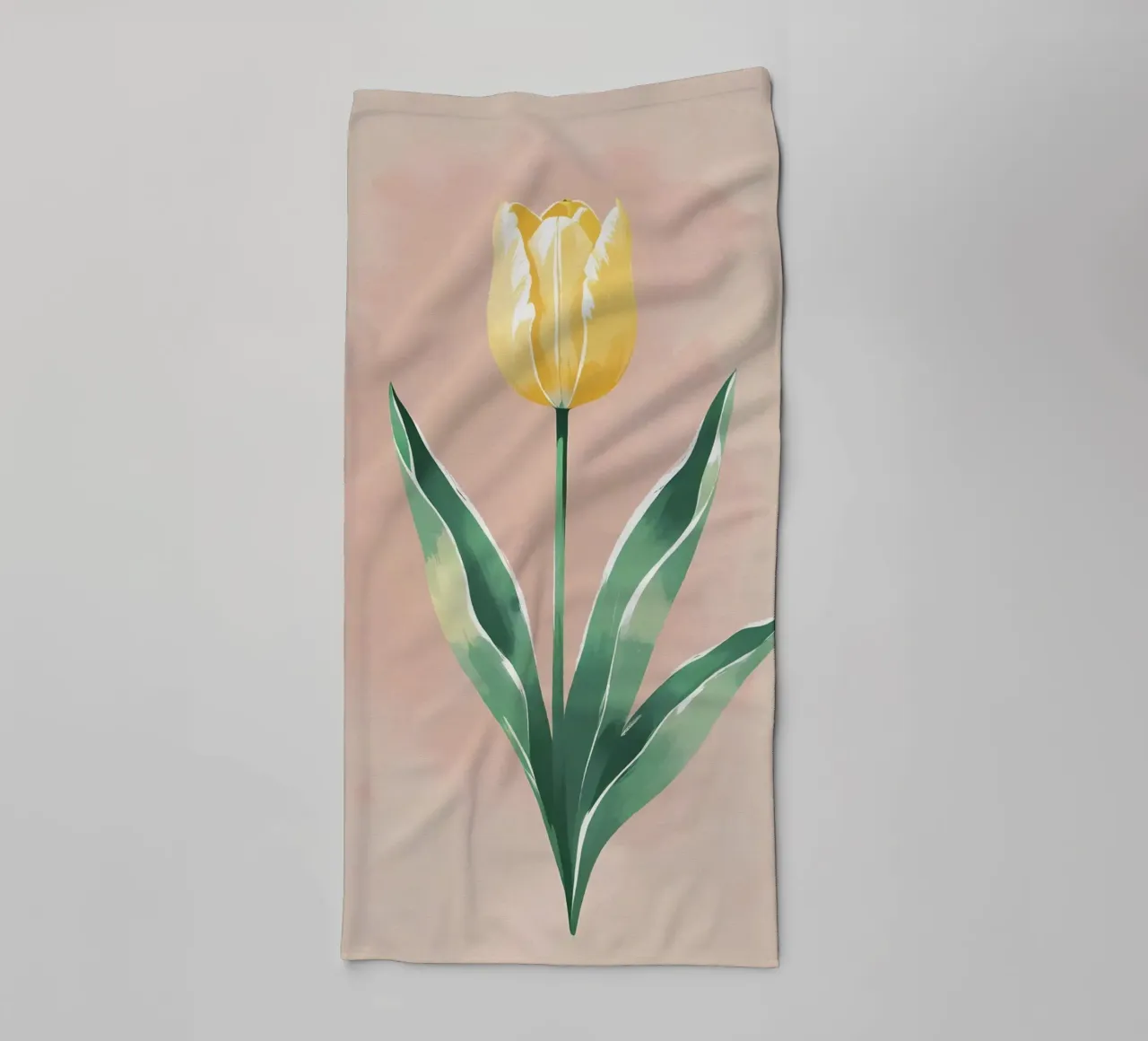 Tulipe jaune en fleurs - Peinture aquarelle douce de printemps serviette de bain de Bloom And Brush