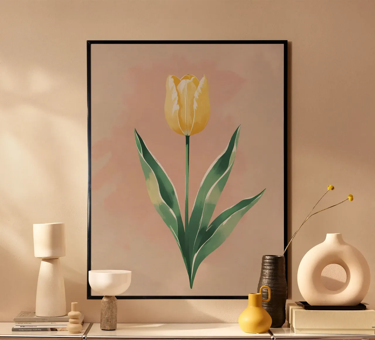 Tulipe jaune en fleurs - Peinture aquarelle douce de printemps hahnemühle de Bloom And Brush