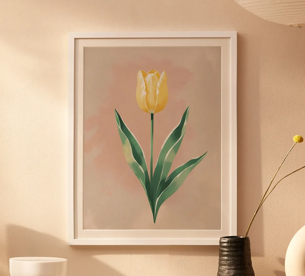 Tulipe jaune en fleurs - Peinture aquarelle douce de printemps hahnemühle de Bloom And Brush