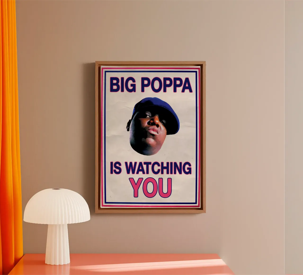 Big Poppa tela con Cornice a cassetta da Ads Libitum