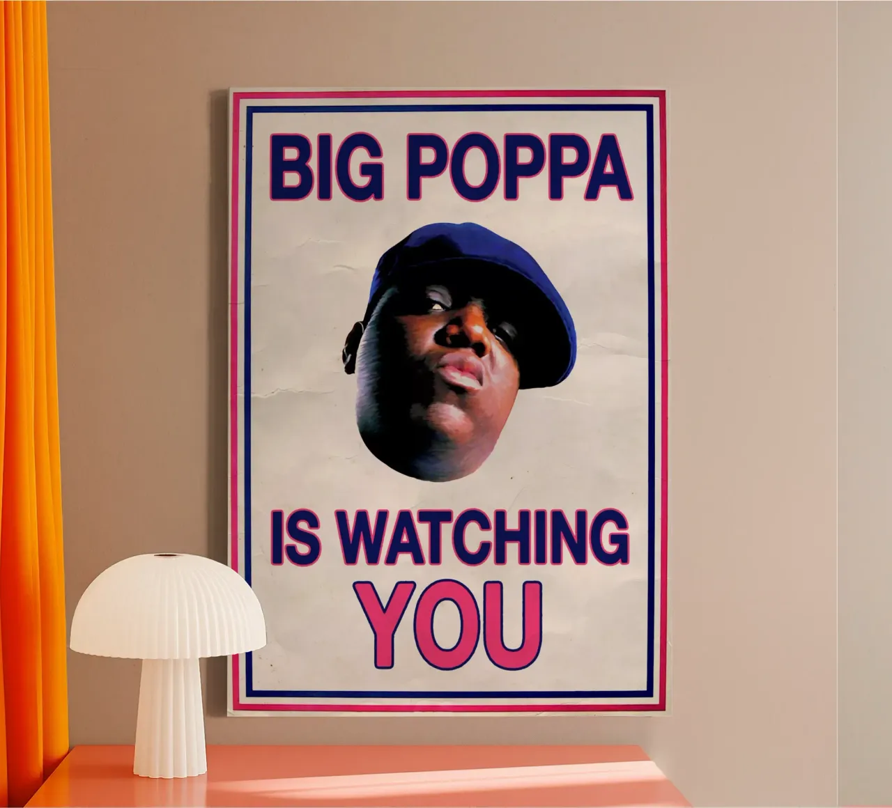Big Poppa tela con Cornice a cassetta da Ads Libitum