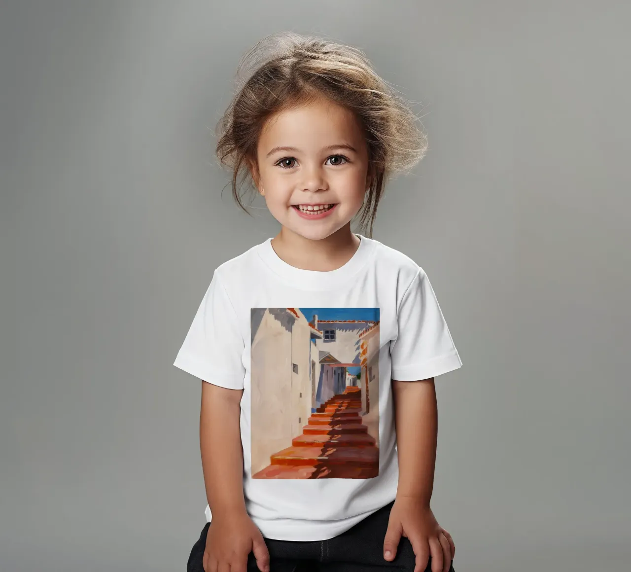 Passaggio della scala cremisi t-shirt bambini da Angkasa Mist