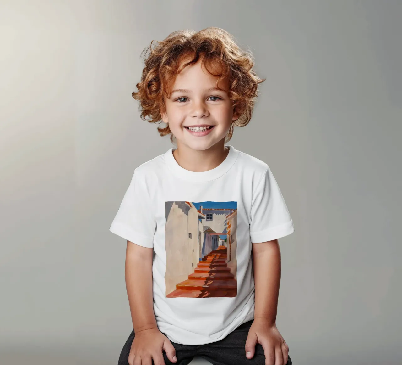 Passaggio della scala cremisi t-shirt bambini da Angkasa Mist