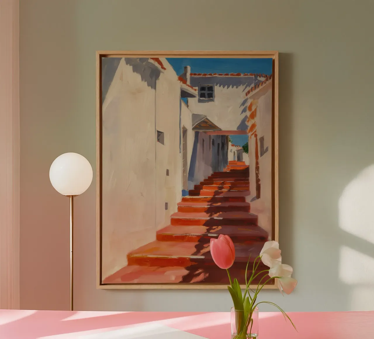 Passaggio della scala cremisi tela da Angkasa Mist