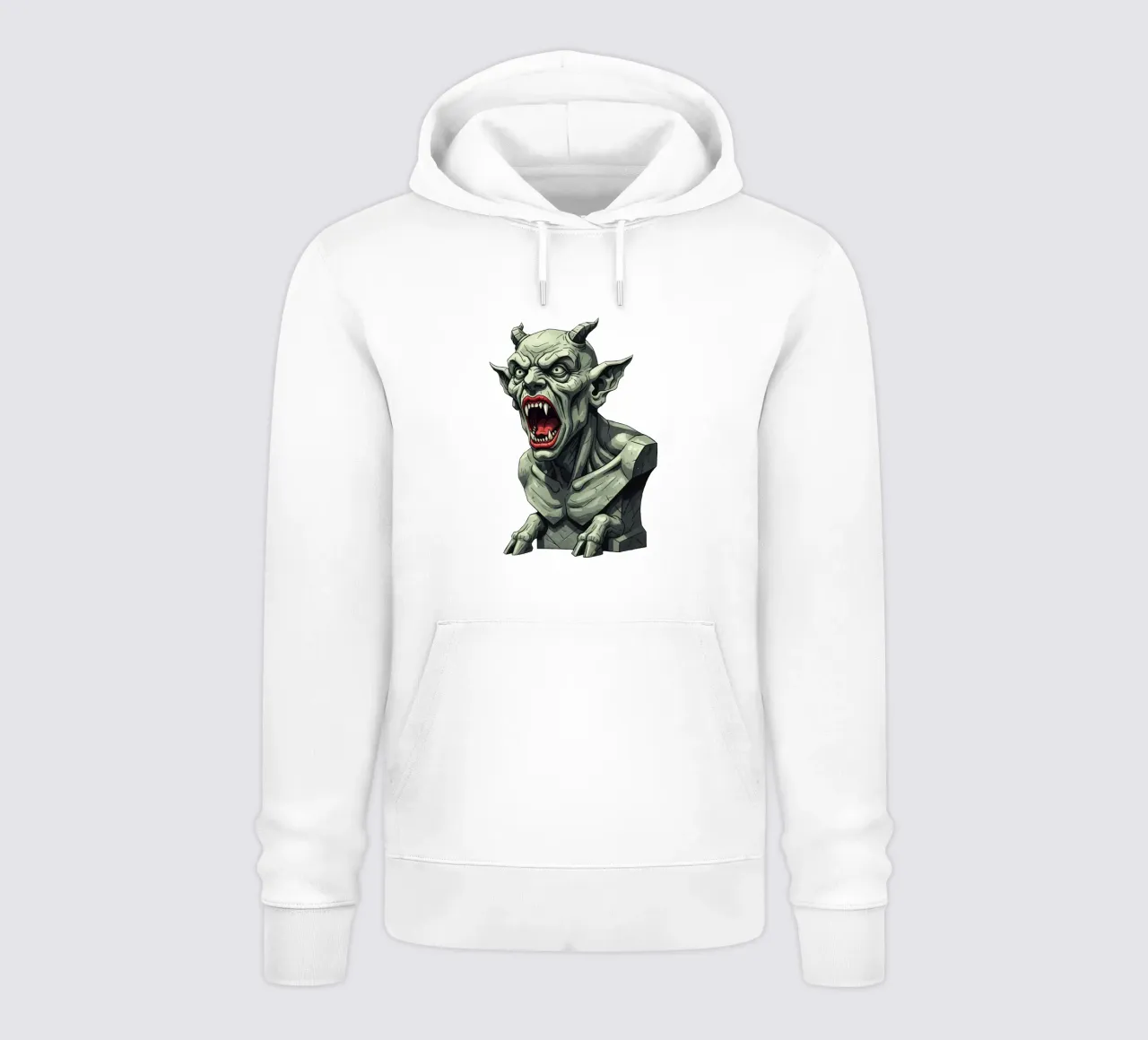 Statua della testa del diavolo Lowpoly felpa con cappuccio da Low Profile