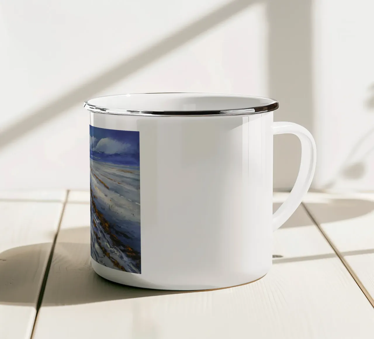 Sogno lineare monocromatico tazza in smalto da Angkasa Mist