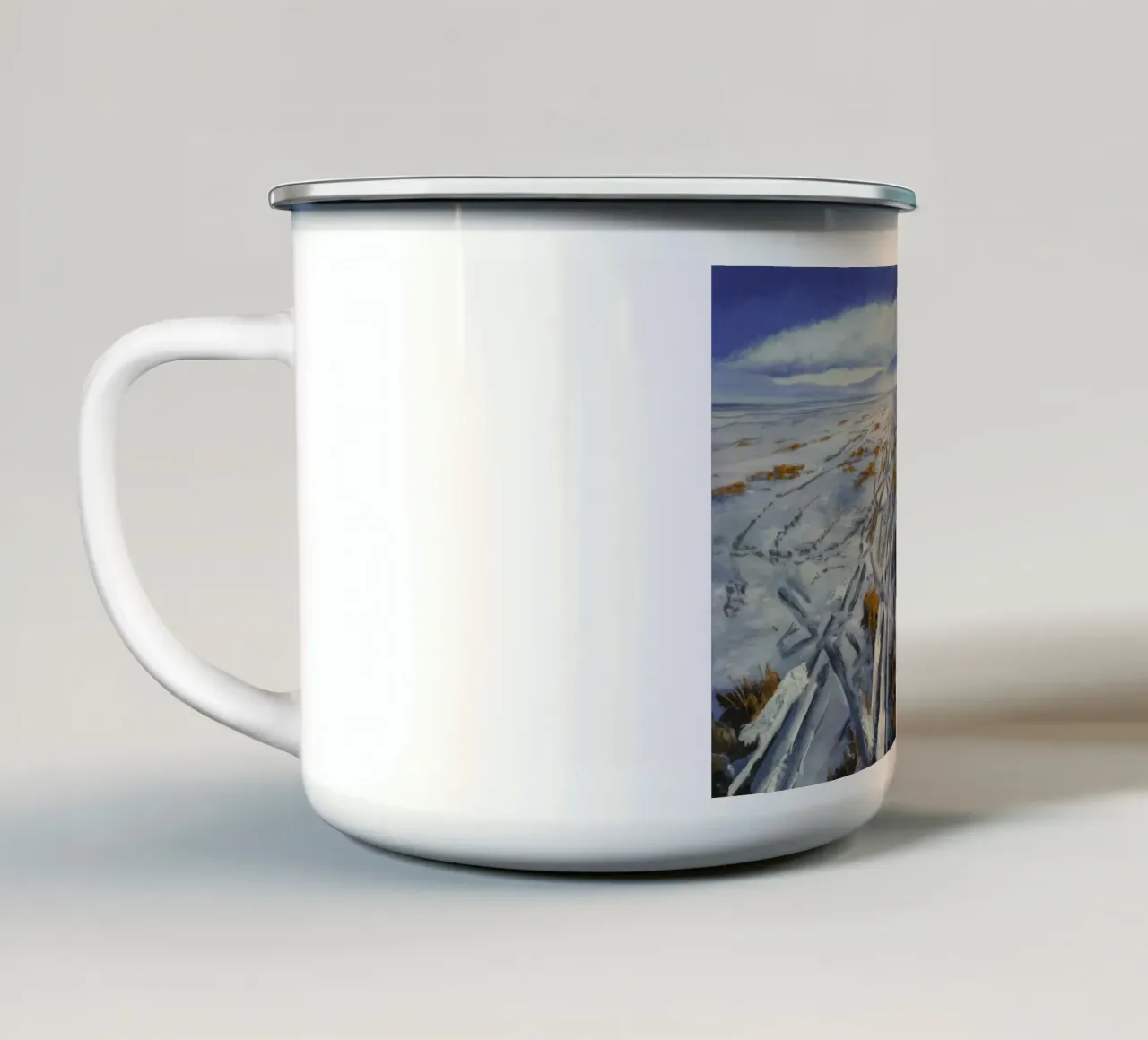 Sogno lineare monocromatico tazza in smalto da Angkasa Mist