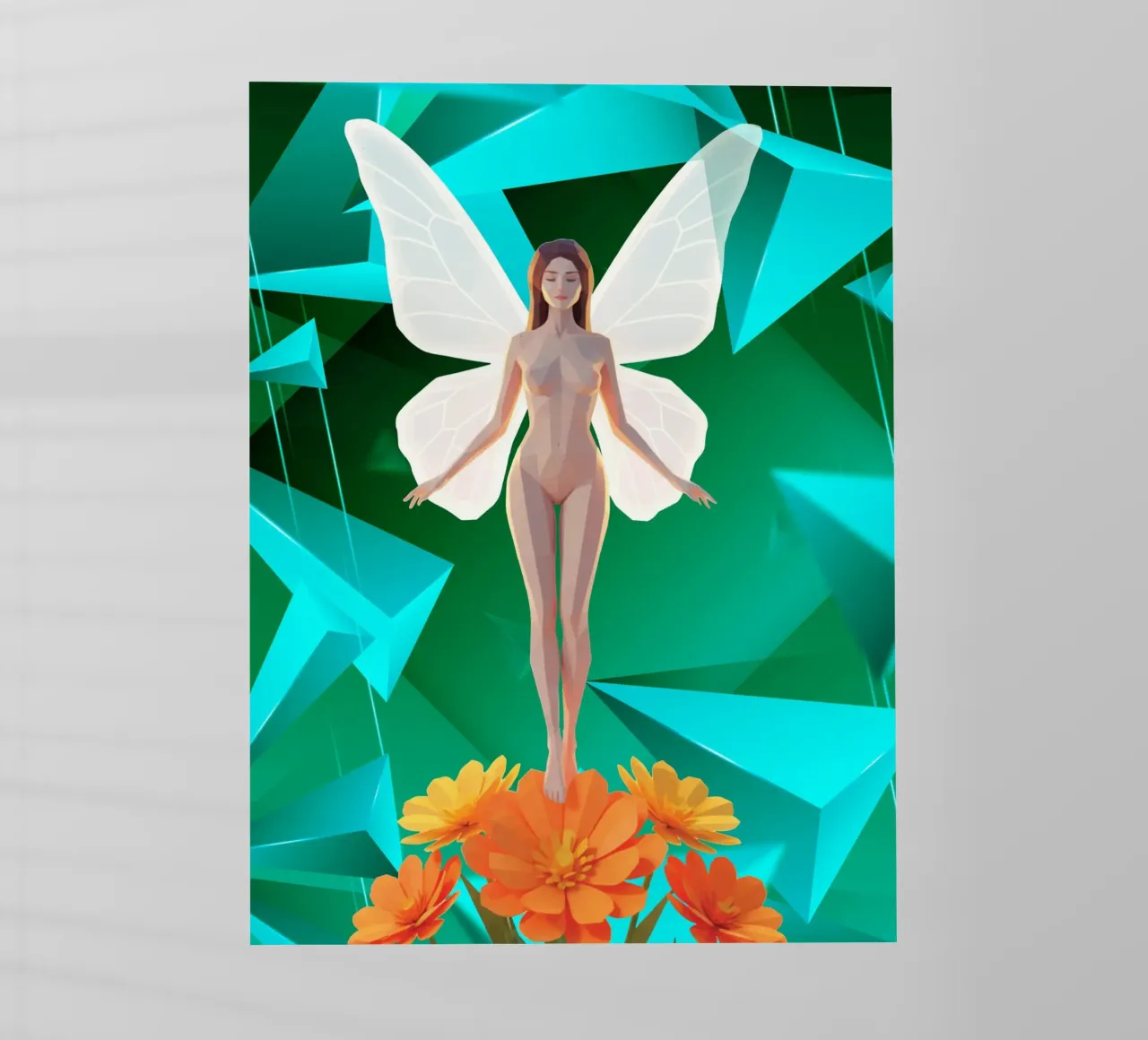 La farfalla Lowpoly pellicola backlit da Low Profile