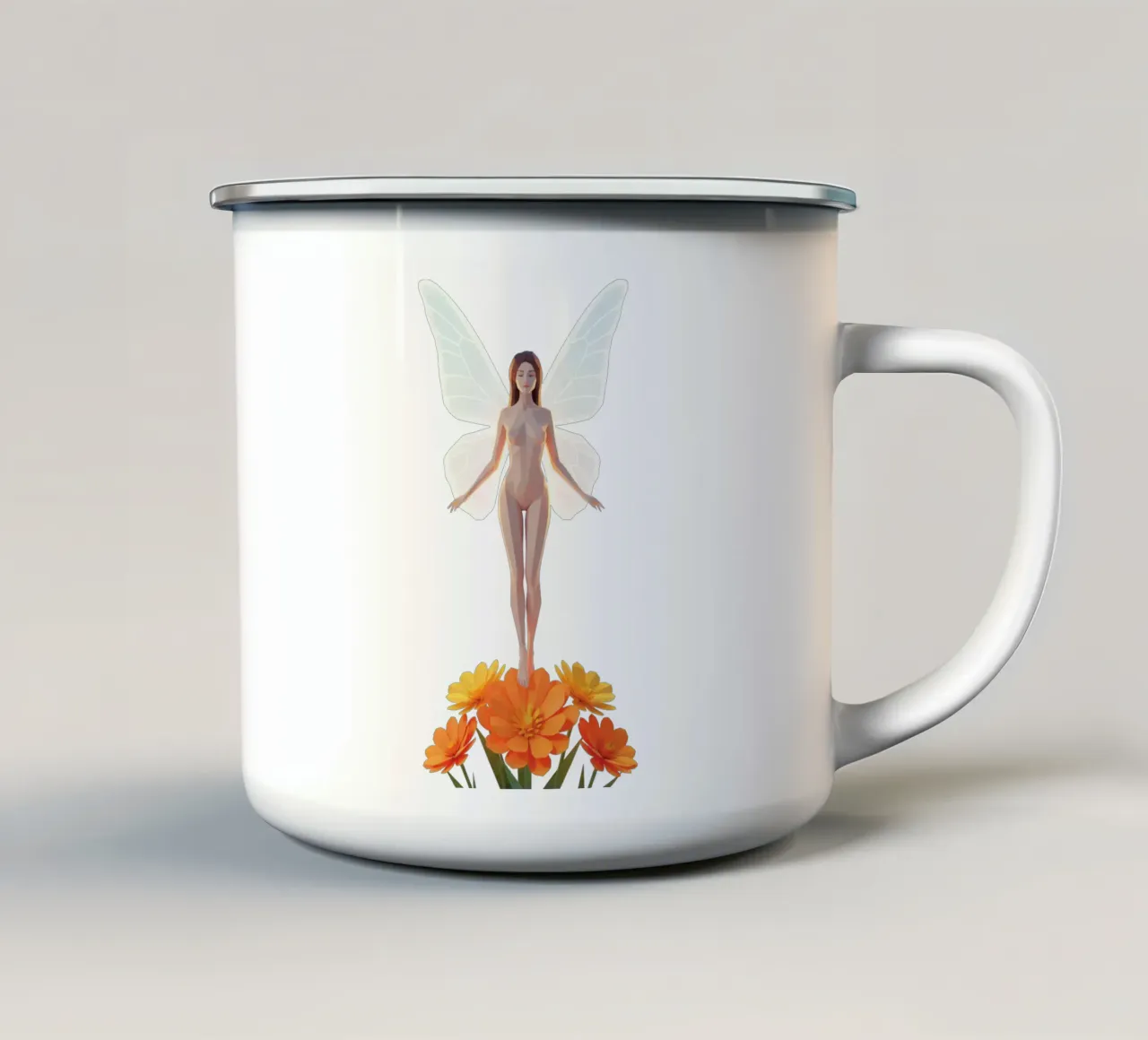 La farfalla Lowpoly tazza in smalto da Low Profile
