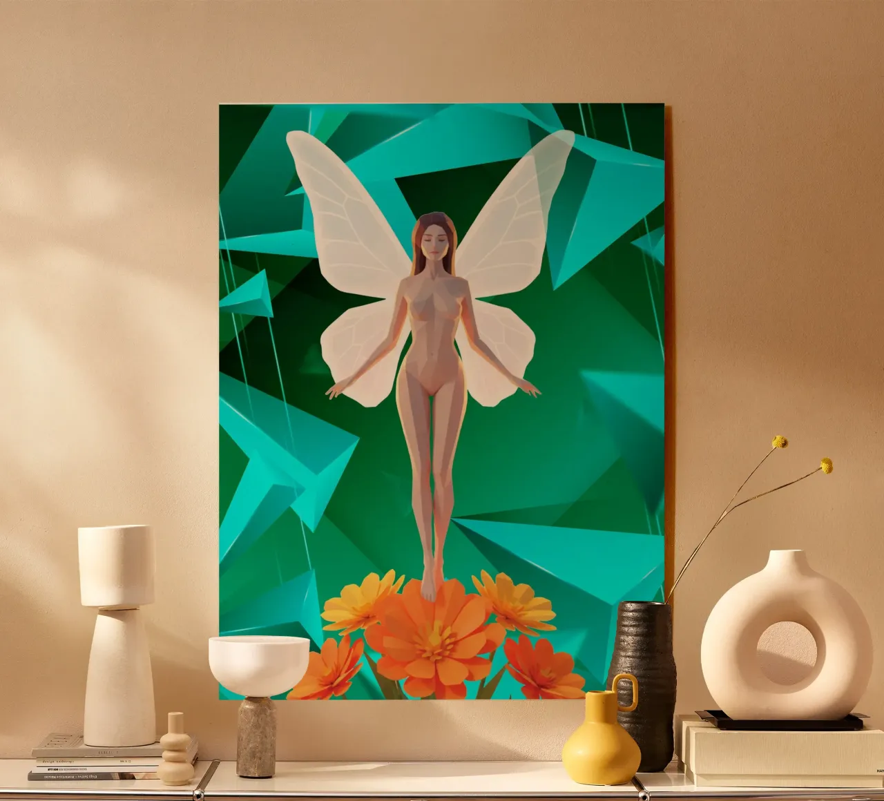 De vlinder acryl van Low Profile