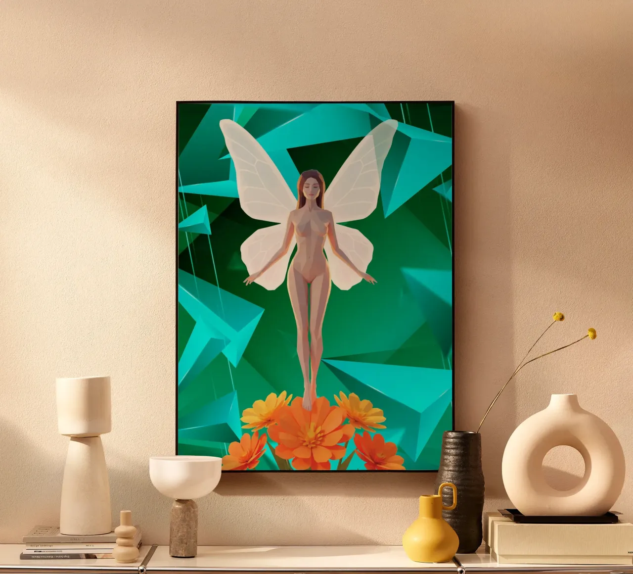 La farfalla Lowpoly alluminio dibond da Low Profile