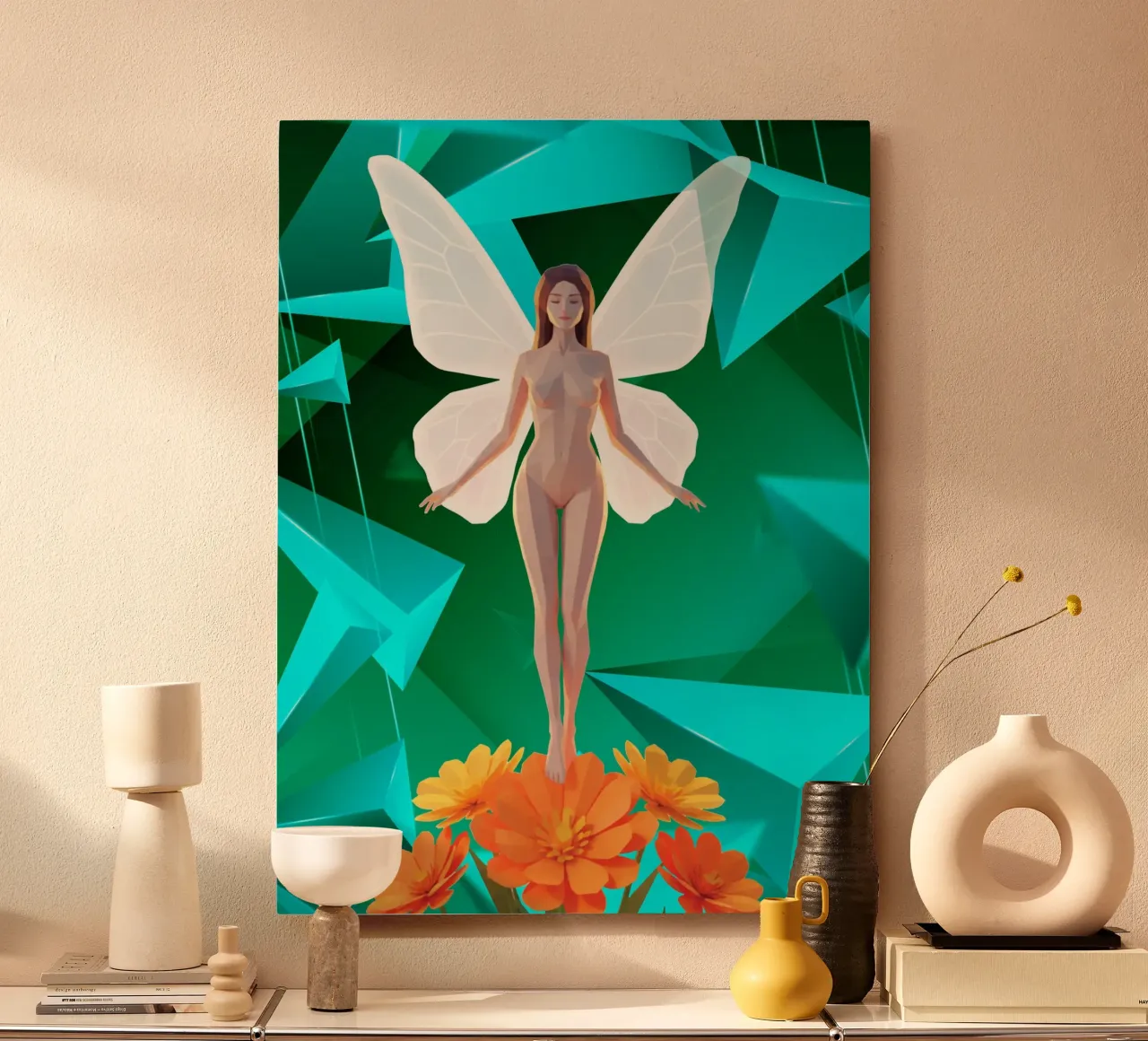 La farfalla Lowpoly alluminio dibond da Low Profile
