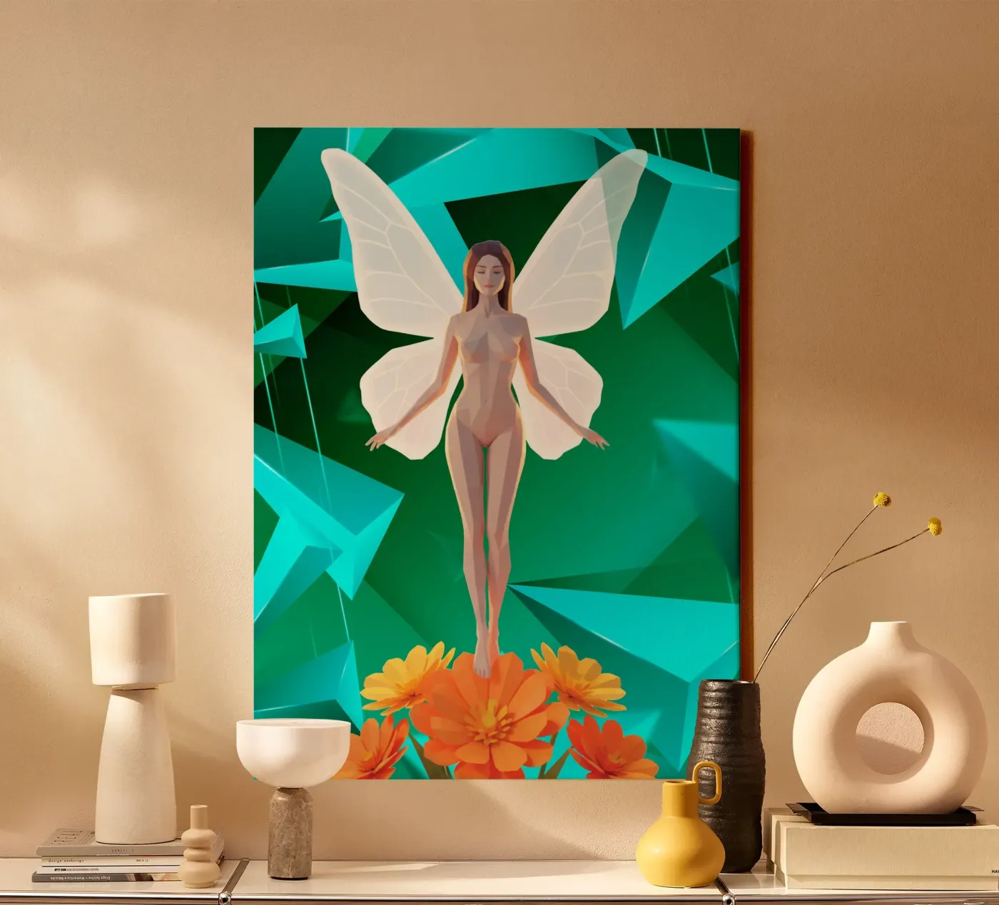 La farfalla Lowpoly tela da Low Profile