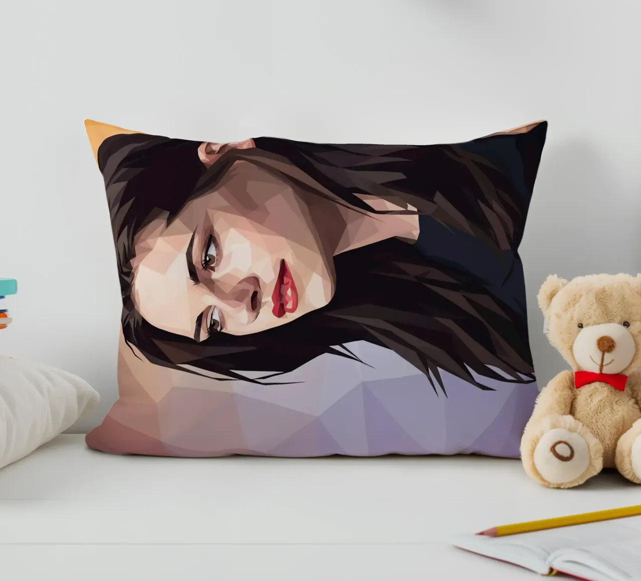 Kristen Stewart Low poly cuscino da Low Profile