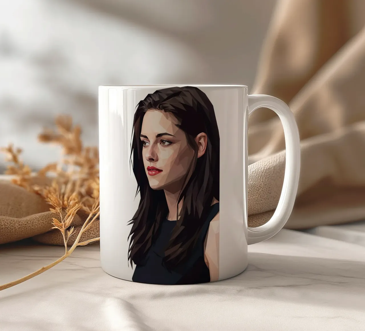 Kristen Stewart Low poly tazza in ceramica da Low Profile