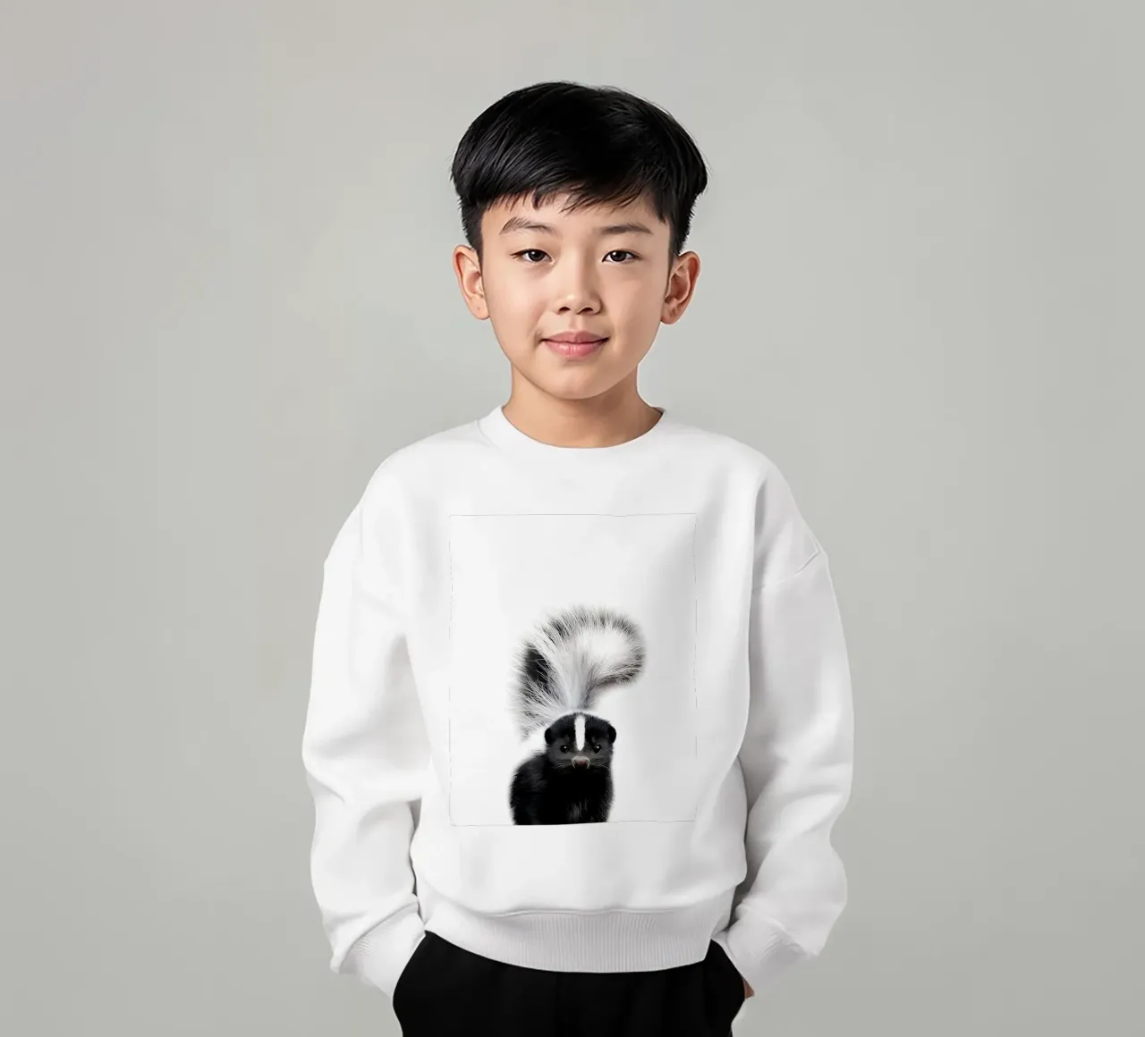 Ritratto di cucciolo di puzzola felpa bambino da Pixel Boy