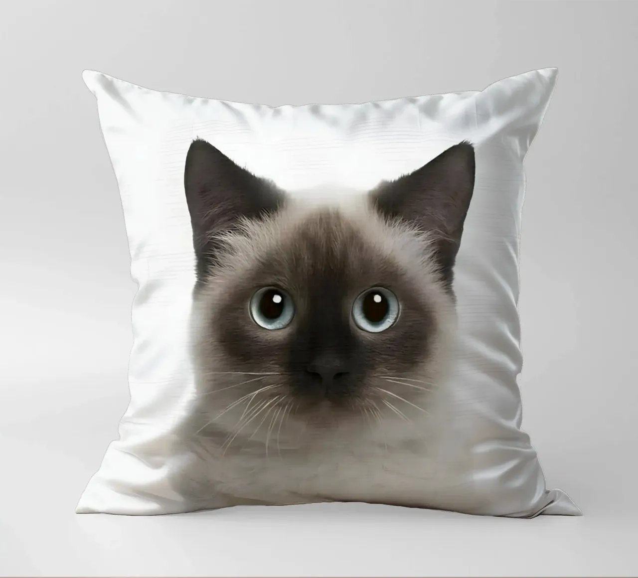 Siamese dagli occhi blu cuscino da Pixel Boy