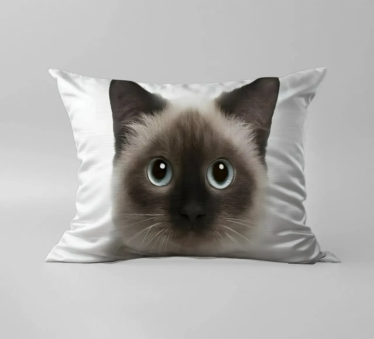 Siamese dagli occhi blu cuscino da Pixel Boy