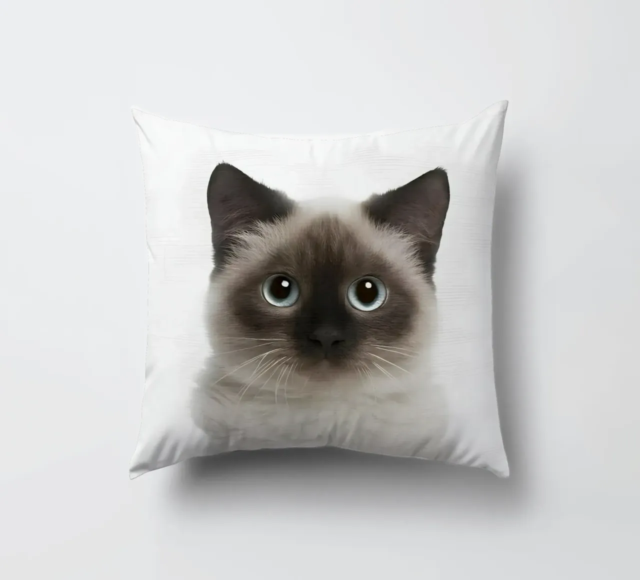 Siamese dagli occhi blu cuscino da Pixel Boy