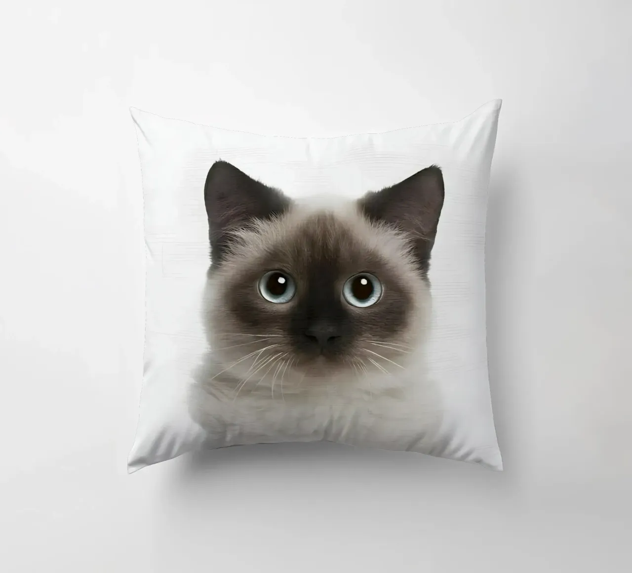 Siamese dagli occhi blu cuscino da Pixel Boy