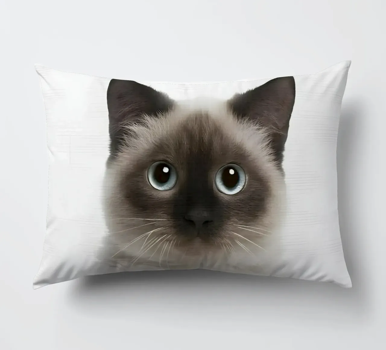 Siamese dagli occhi blu cuscino da Pixel Boy