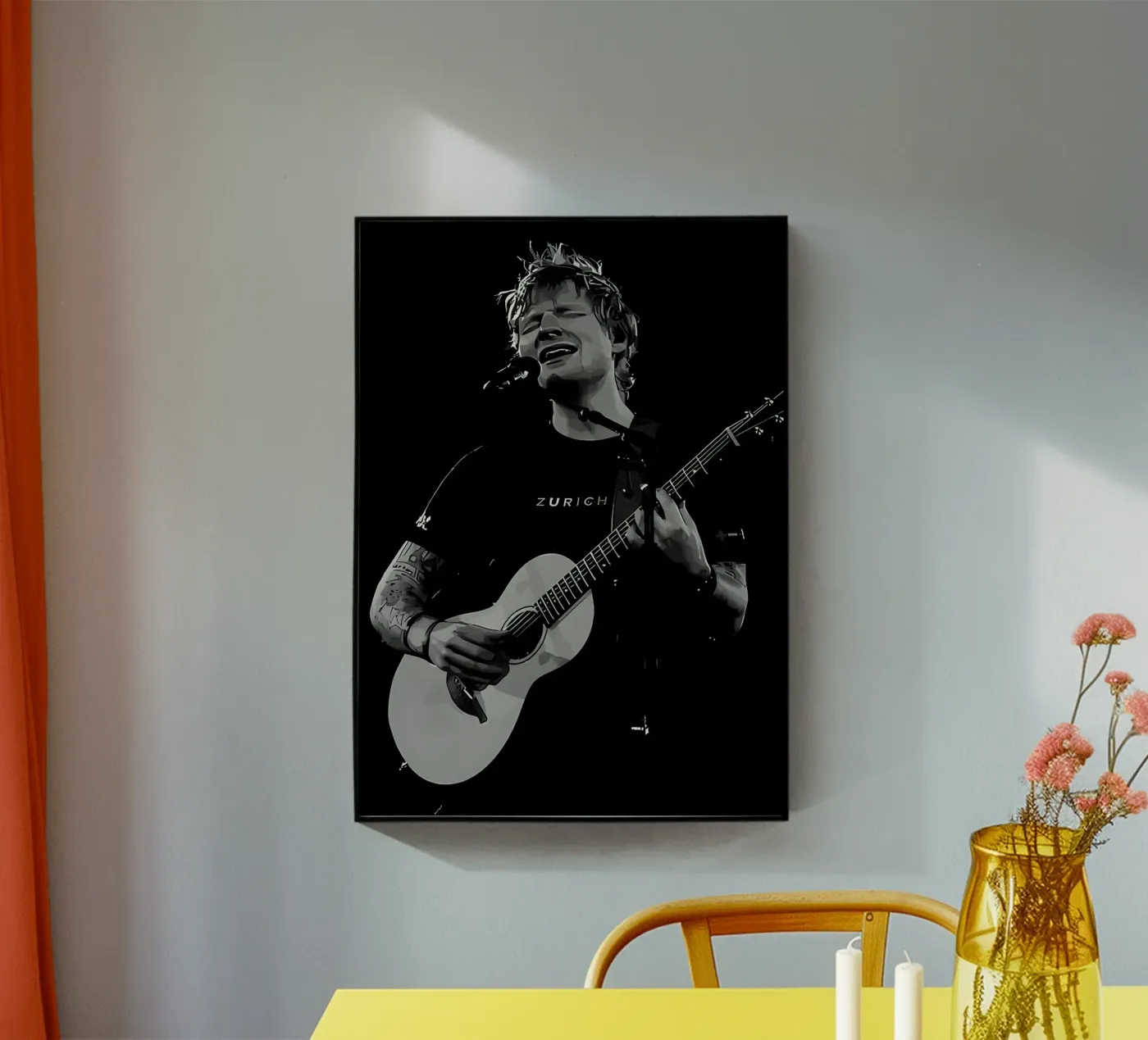 Ed Sheeran acryl van Digital Street art
