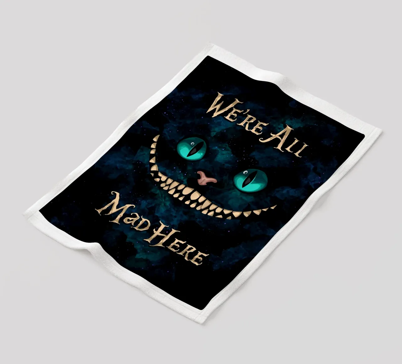 We're All Mad Here fleece blanket by nabakumov