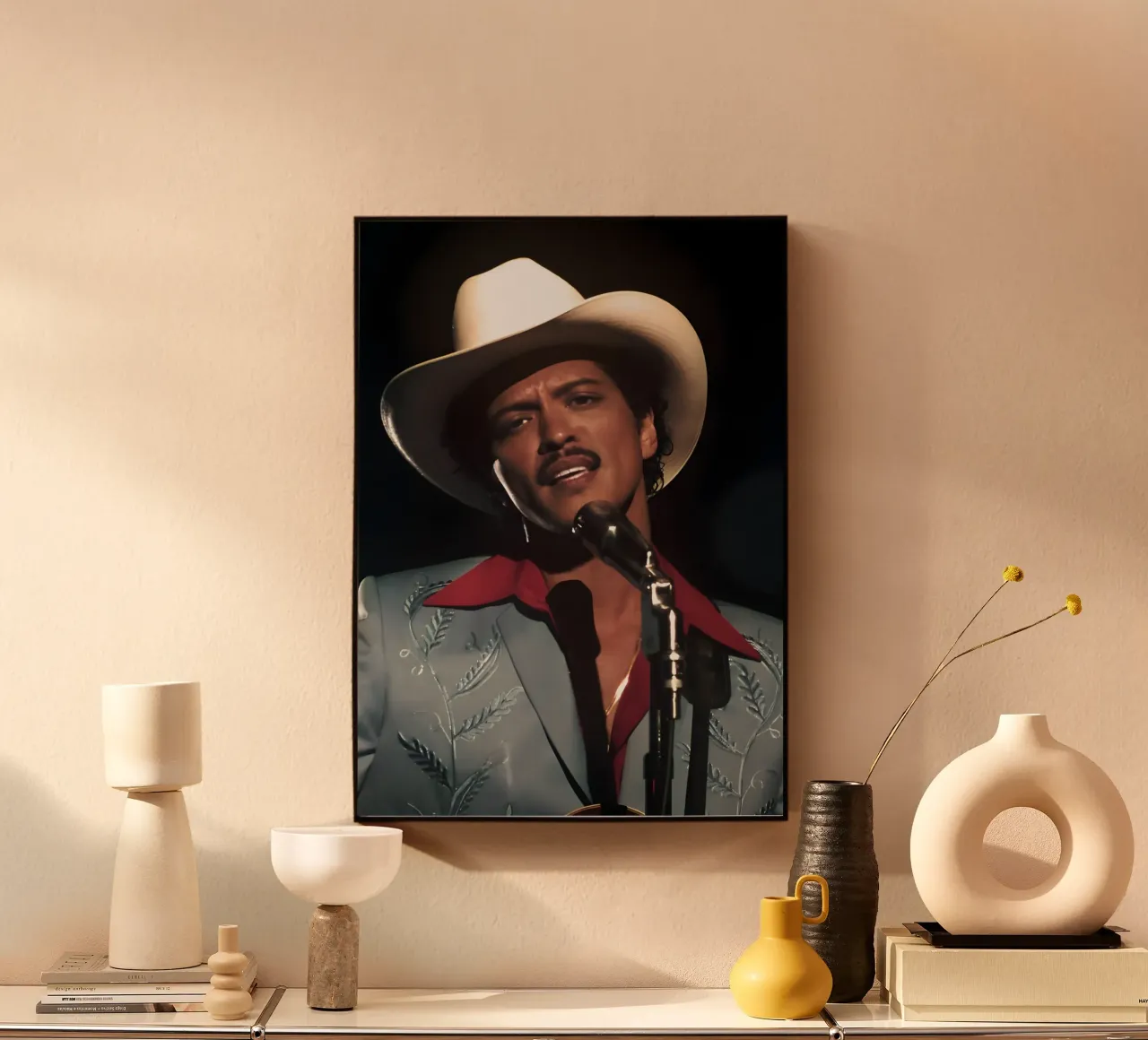 Bruno Mars alluminio dibond da The Poster Hub