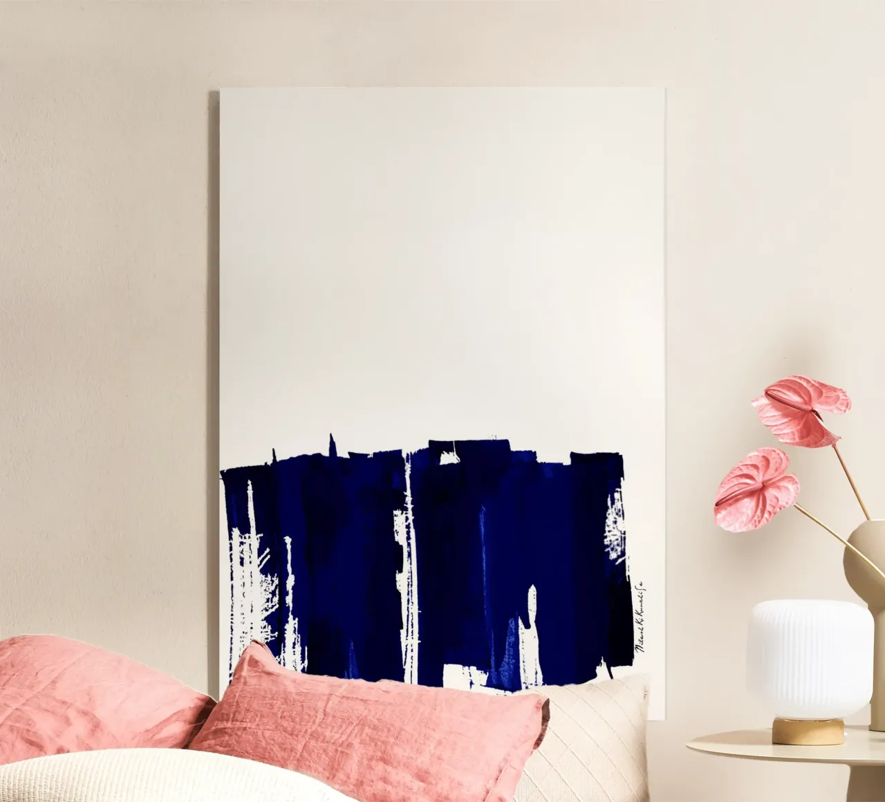 Blue acrylic glass by nileshkikuuchise