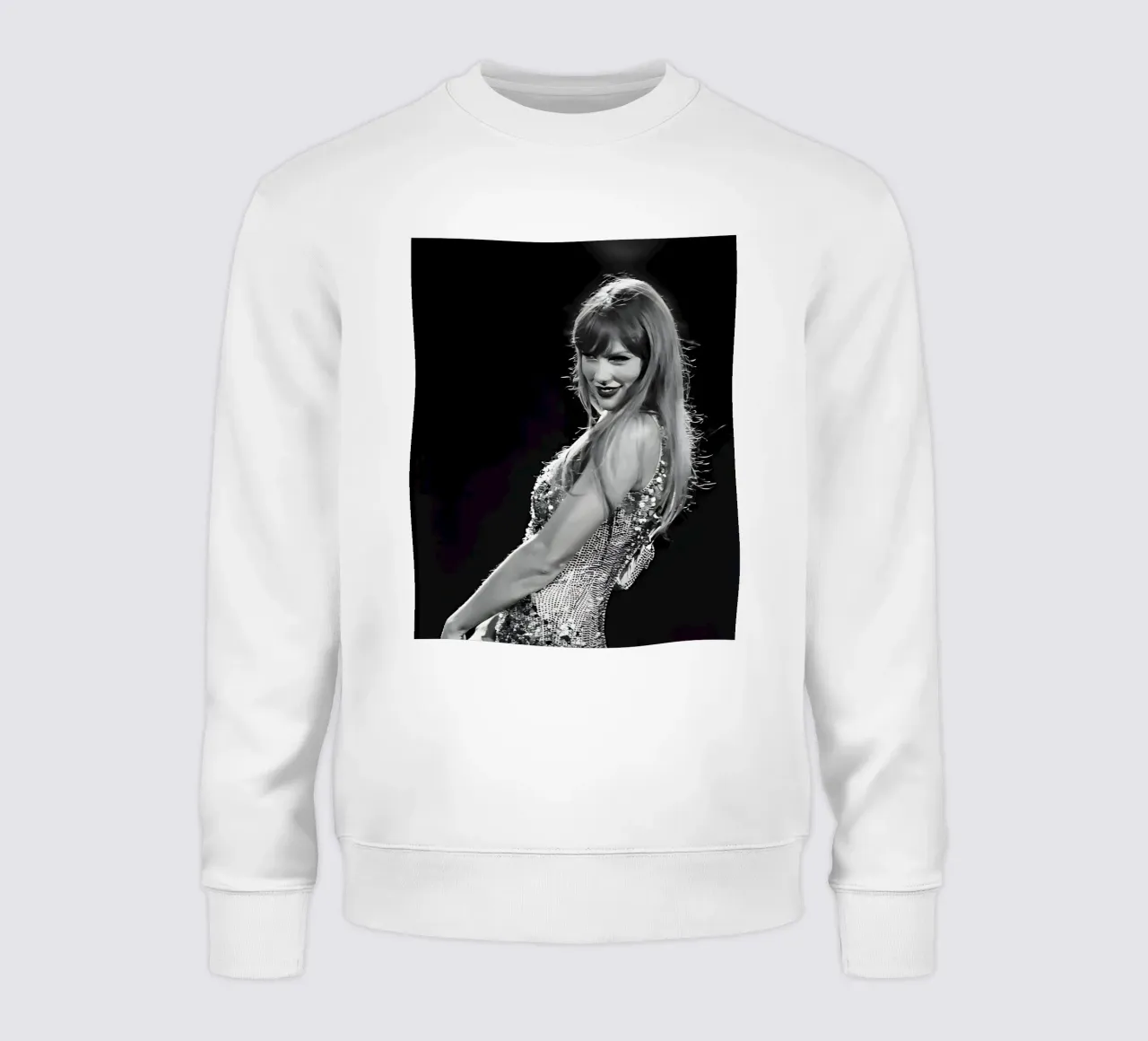 Taylor Swift op het podium sweatshirt van vintage singer