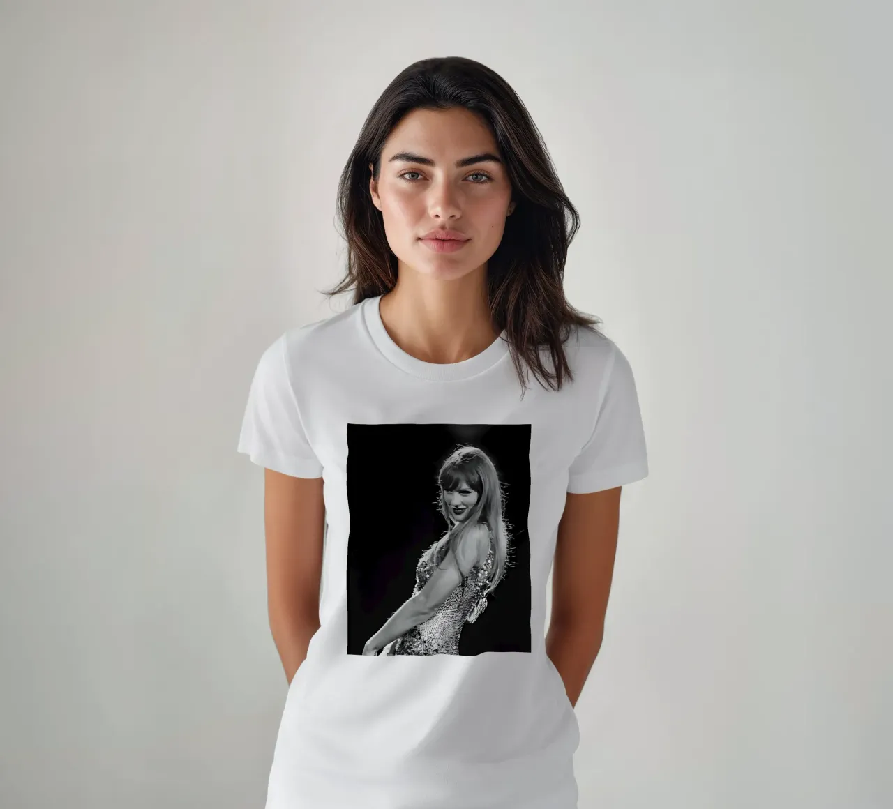 Taylor Swift sul palco t-shirt da vintage singer