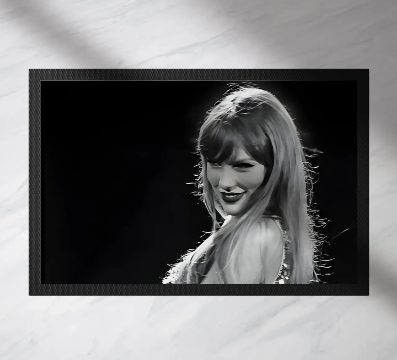 Taylor Swift en el escenario felpudo de vintage singer