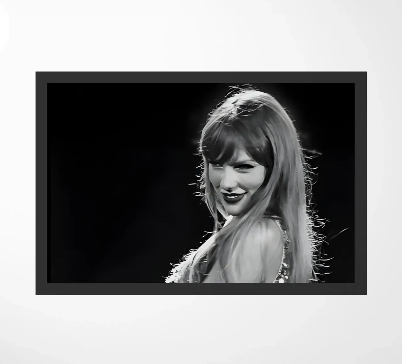 Taylor Swift en el escenario felpudo de vintage singer