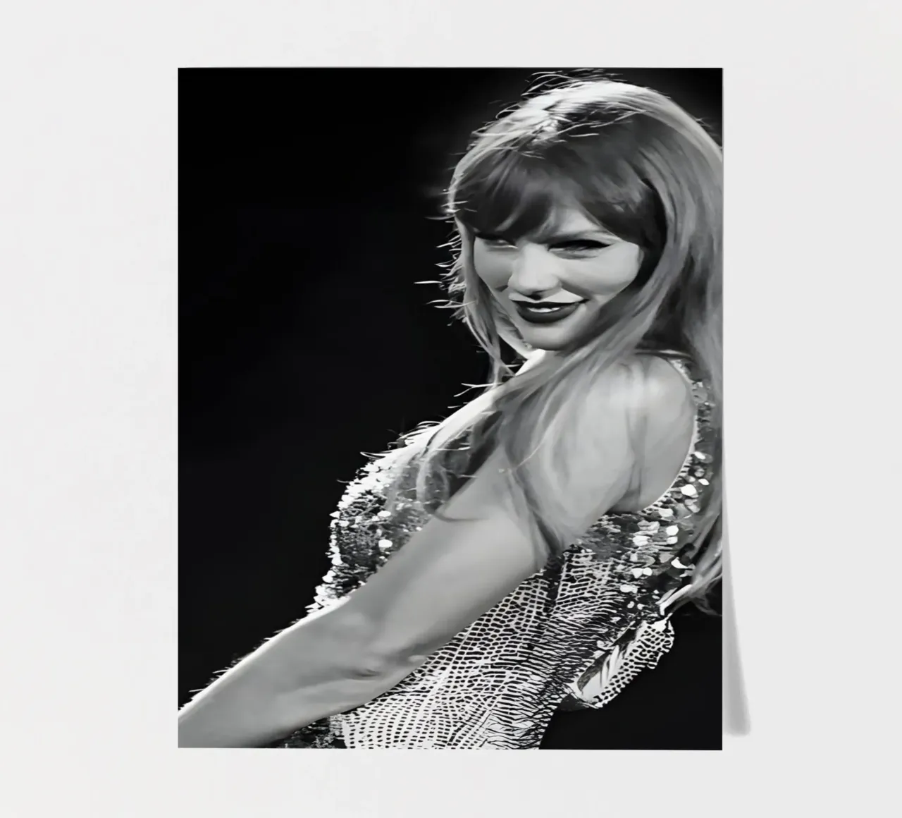 Taylor Swift sul palco foglio adesivo da vintage singer