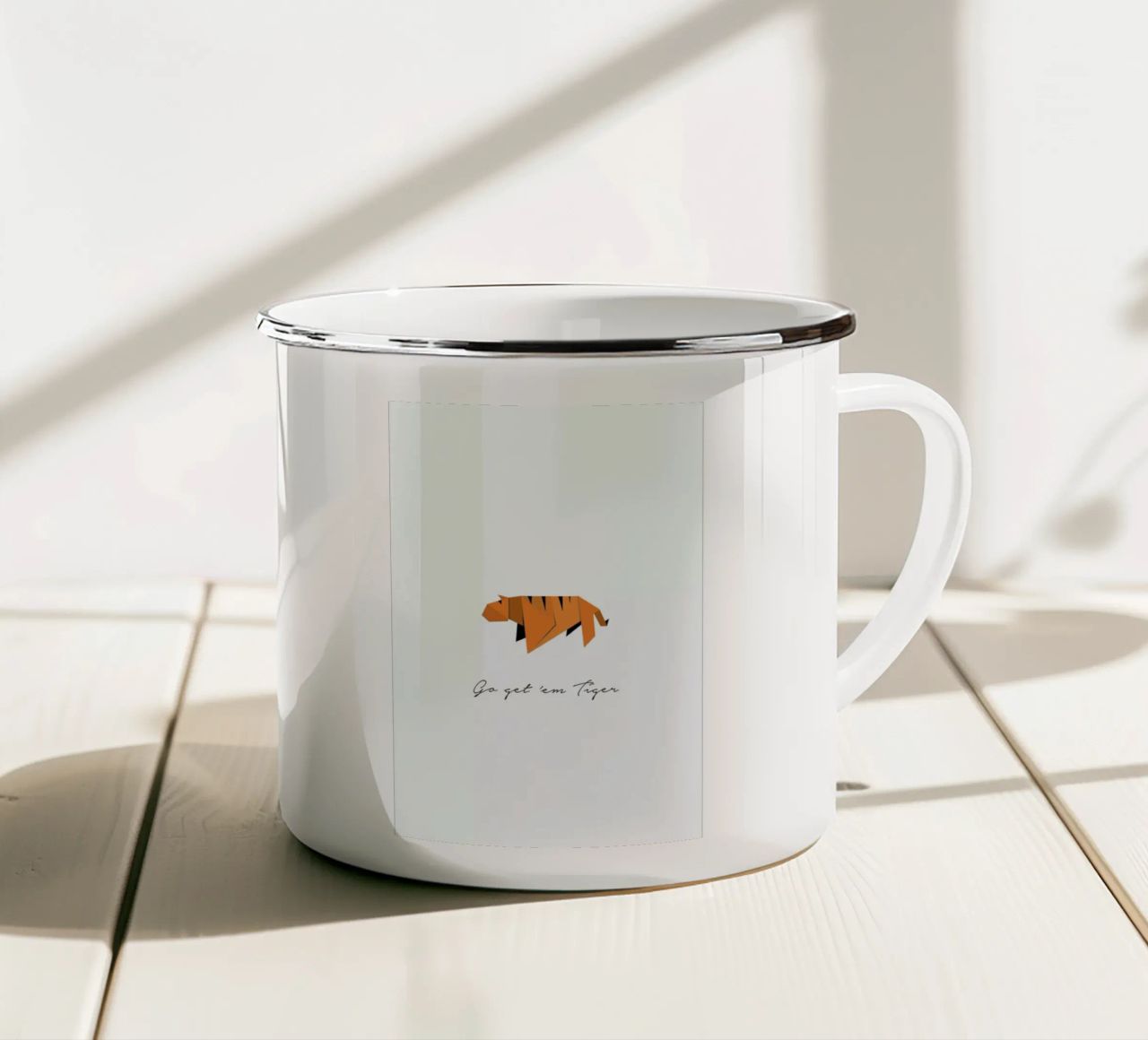 Tiger tazza in smalto da Trabolt Design