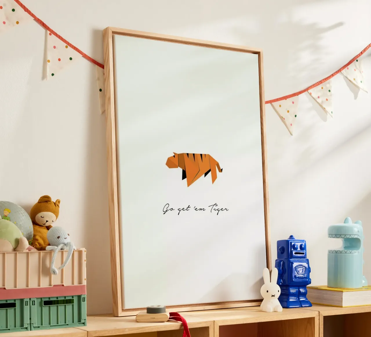 Tiger canvas met Baklijst van Trabolt Design