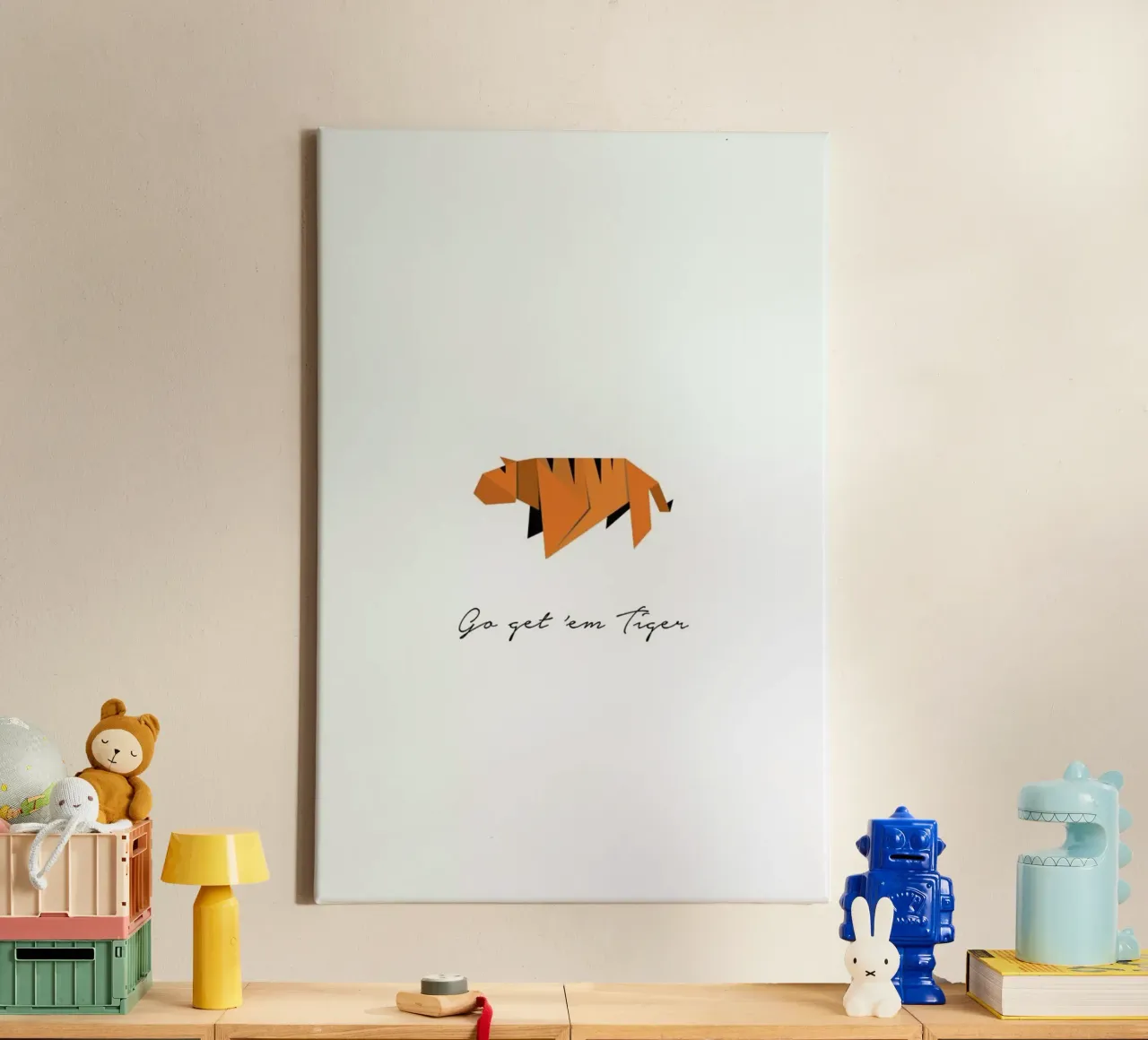 Tiger canvas met Baklijst van Trabolt Design