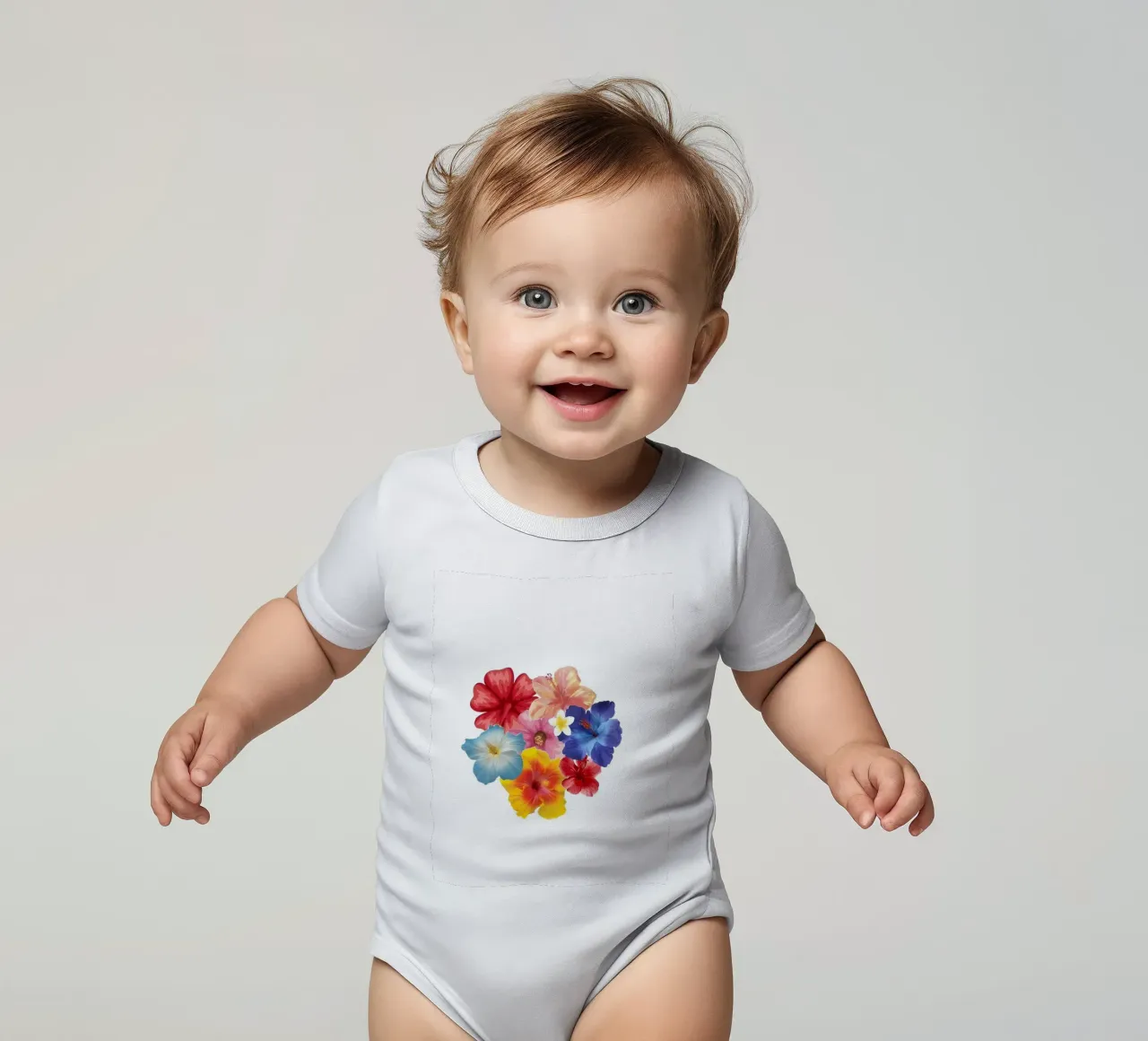 I fiori body neonato maniche corte da Pixel Boy