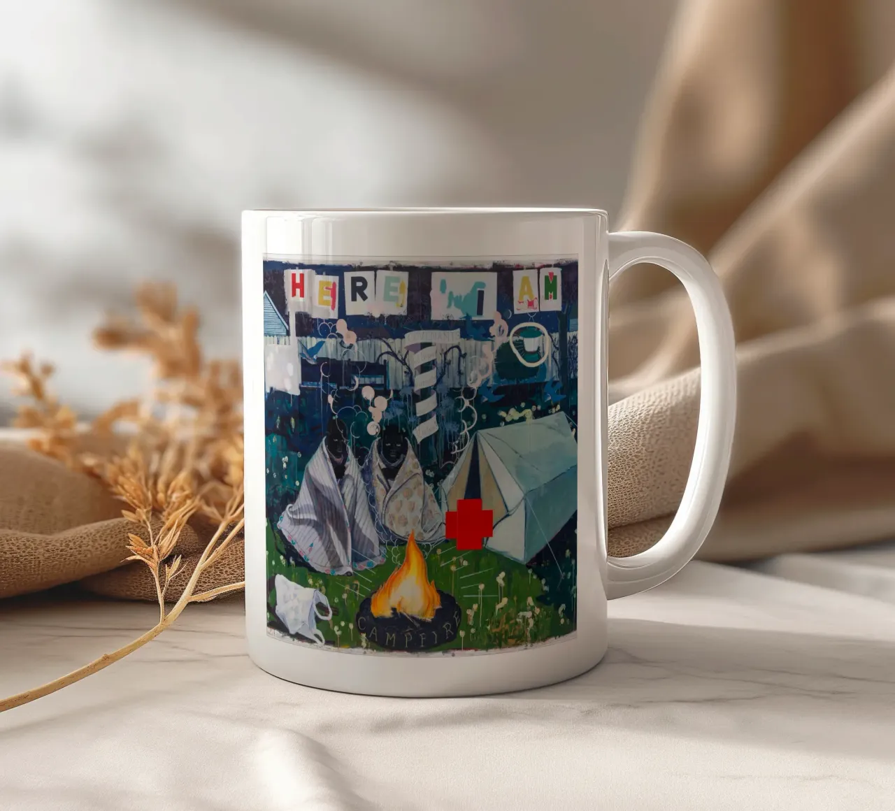 Ragazze del falò (1995) tazza in ceramica da carol shop